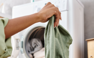 serviced apartment washing clothes